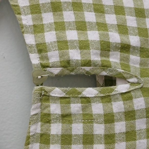 Shiny By Nature Women's Green & White Gingham Mini Dress Size XL - Picture 7 of 7